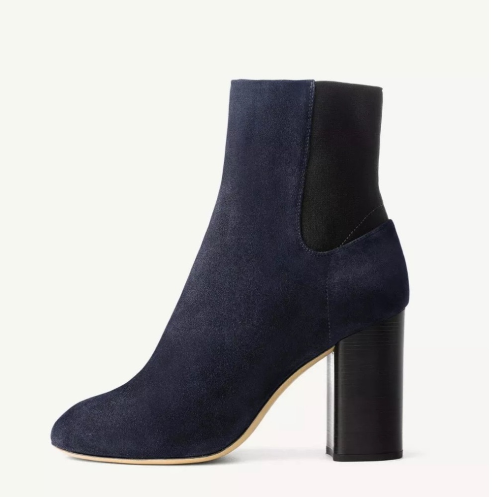 NWT SOLD OUT Rag & Bone Agnes Navy Suede Booties - Picture 2 of 10